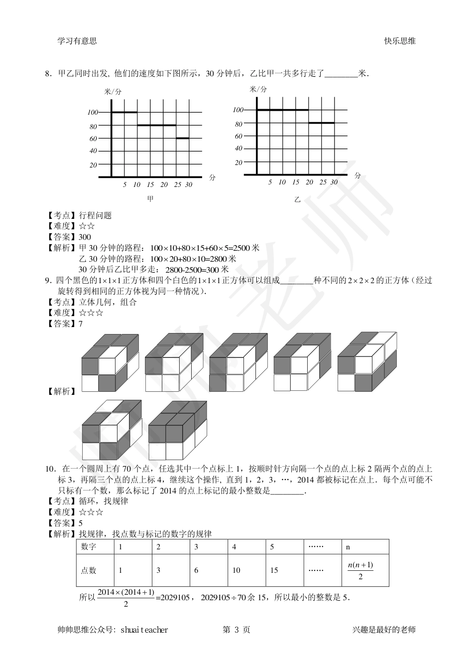 2014年第十九届华杯赛小高组初赛详解.pdf_第3页