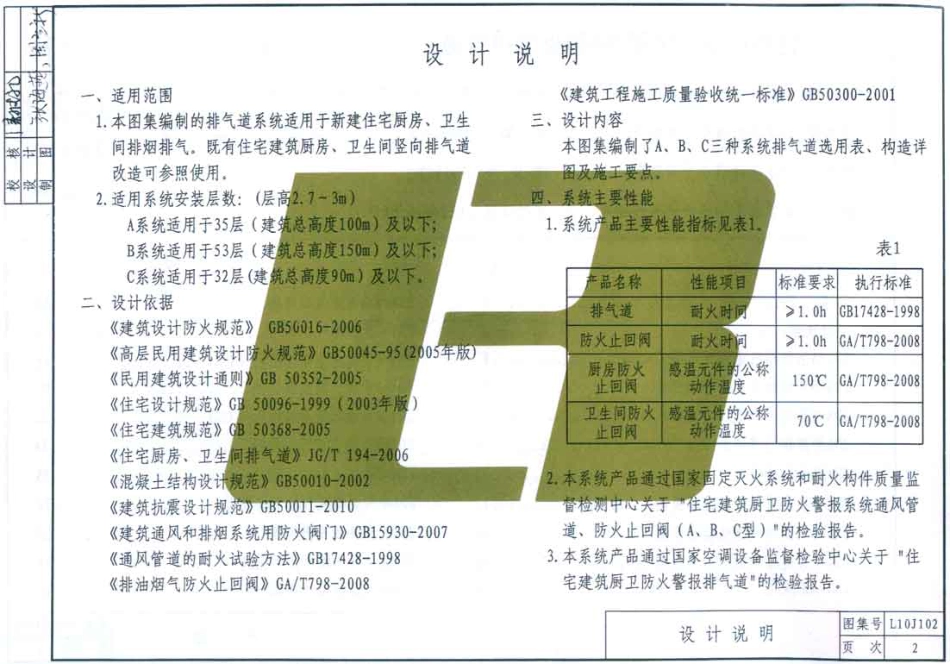 L10J102 住宅厨房卫生间ZDA防火型排气道.pdf_第2页