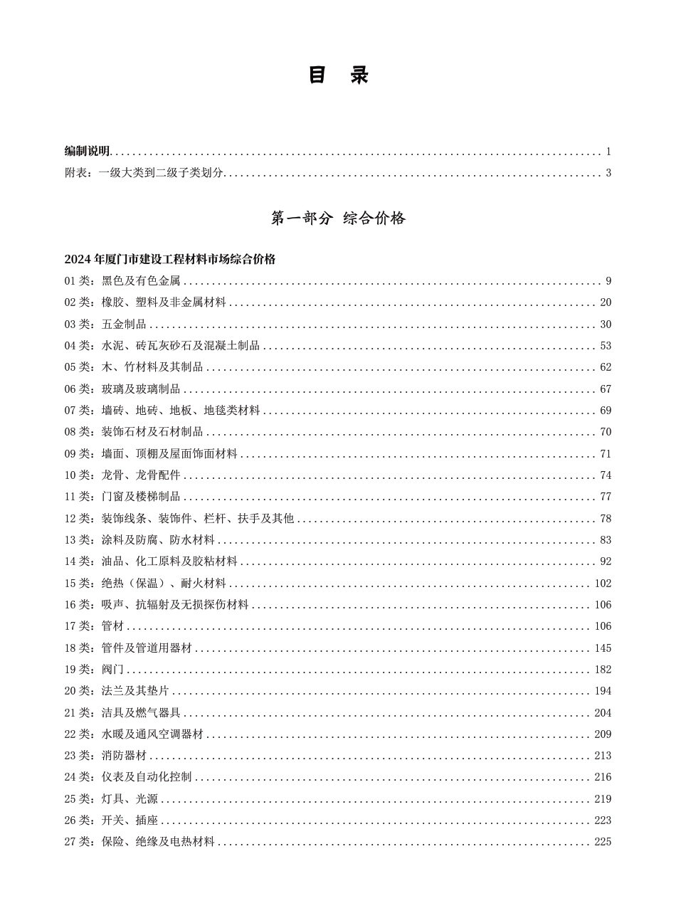 《厦门市建设工程材料价格》（2024年）.pdf_第1页