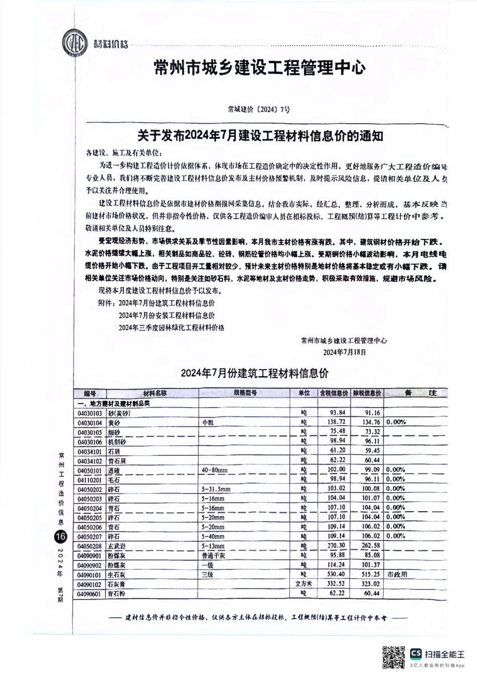 常州工程造价信息2024年7月-信息价.pdf_第3页