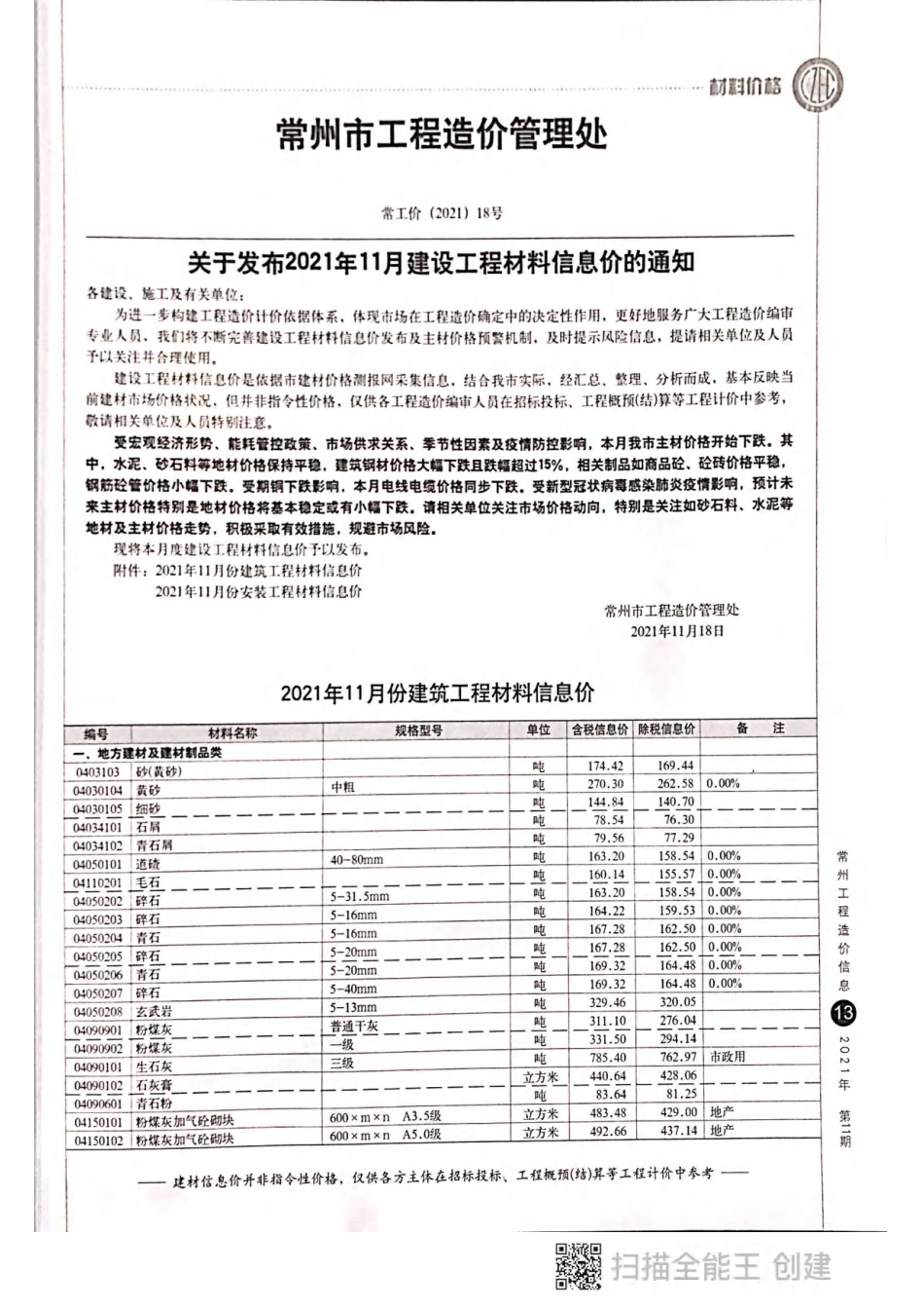 常州工程造价信息2021年11月-信息价.pdf_第3页